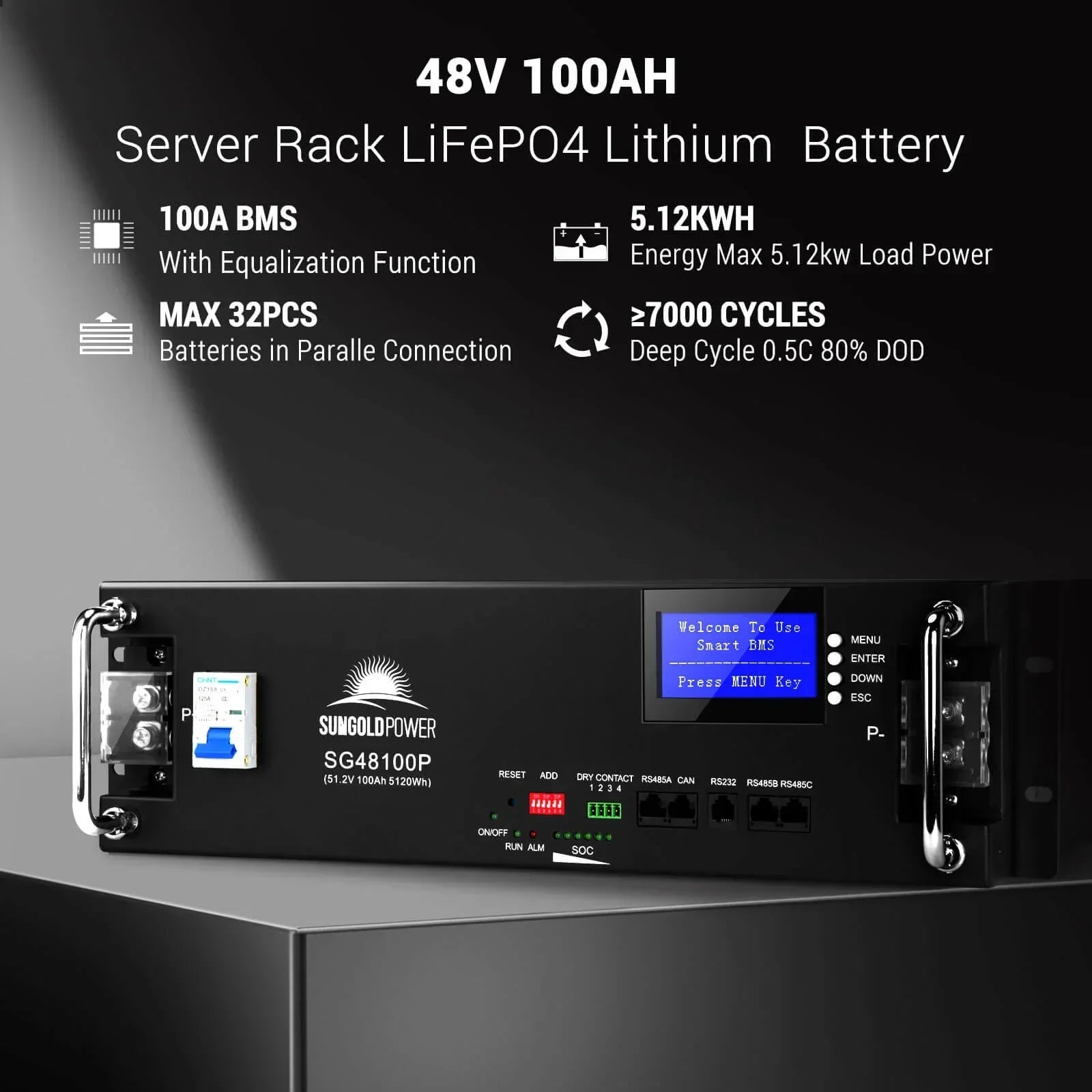 Hybrid Solar Kit 11.4KW 48V Split Phase 30.72KWH Lithium Battery 28 X 450 Watt Solar Panel SGH-11N3E