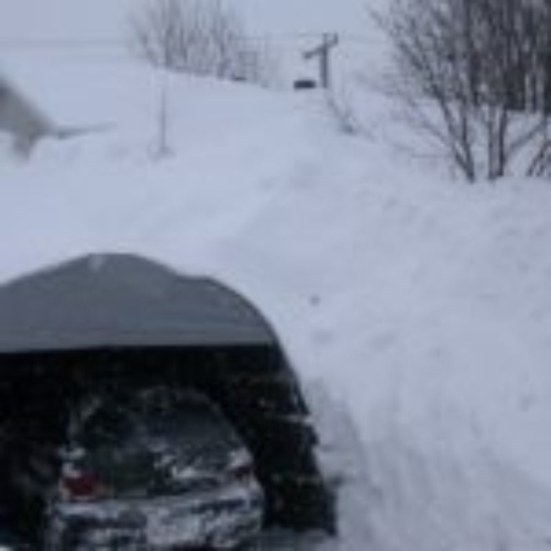 Rhino Shelter | 12’W x 40’L x 8’H Instant Garage (Extended Round Style)