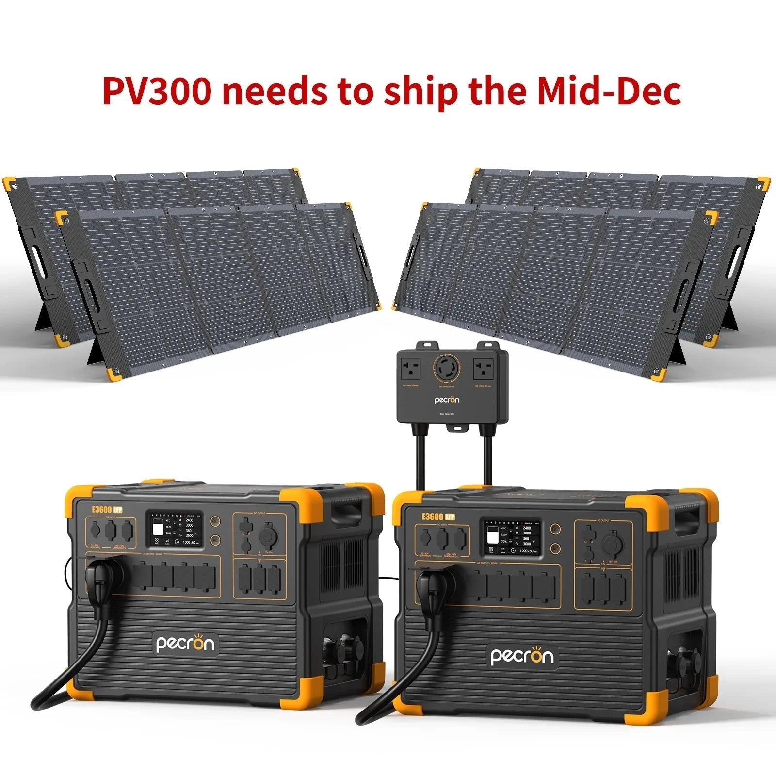 PECRON E3600LFP Portable Power Station 3600W 3072Wh