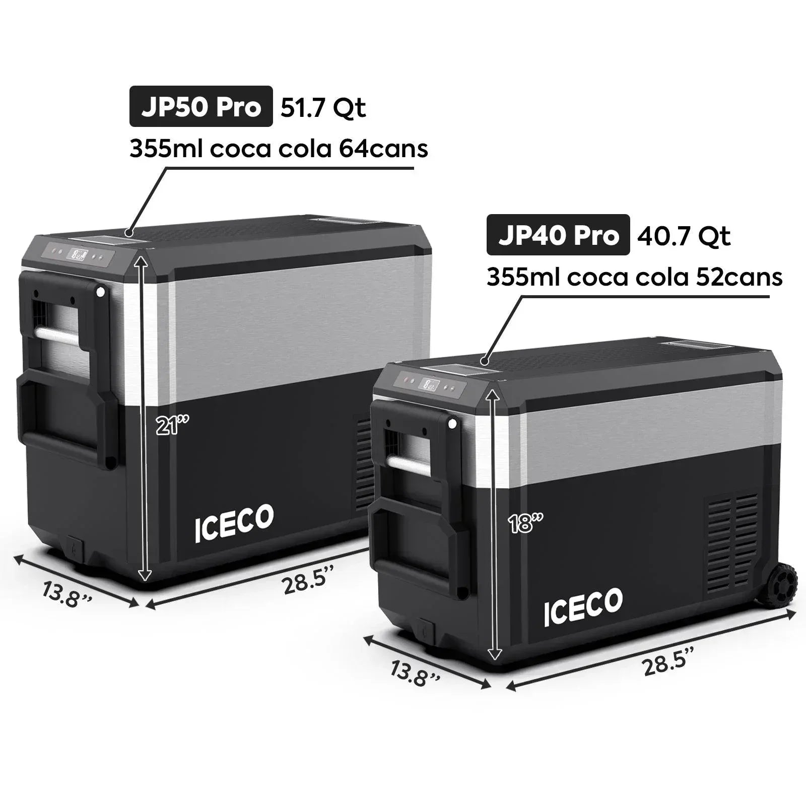 ICECO JP Pro Series 40/50L Wheeled Portable Freezer Car Fridge With Cover