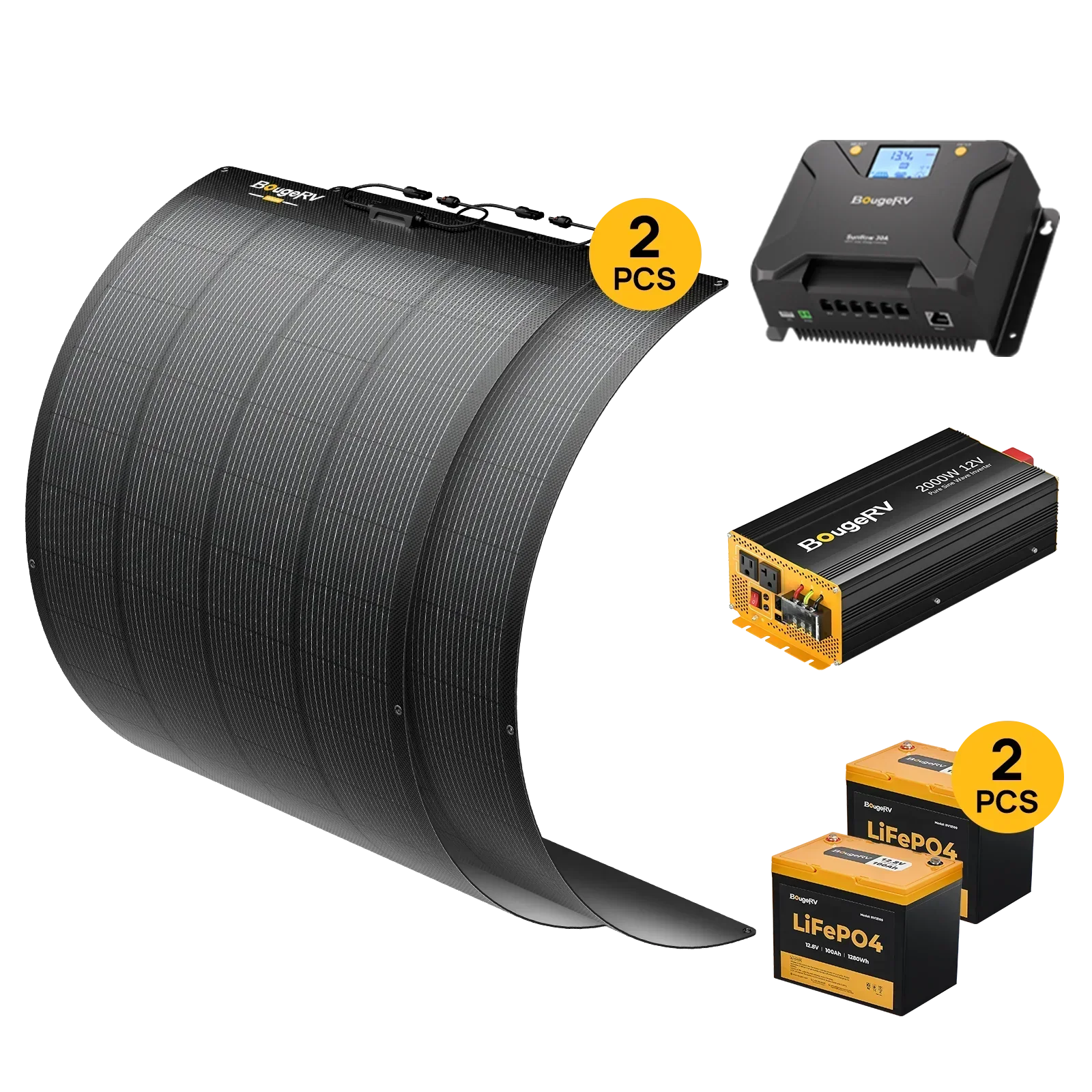 BougeRV 12V 400 Watt Arch Pro Solar System Kit