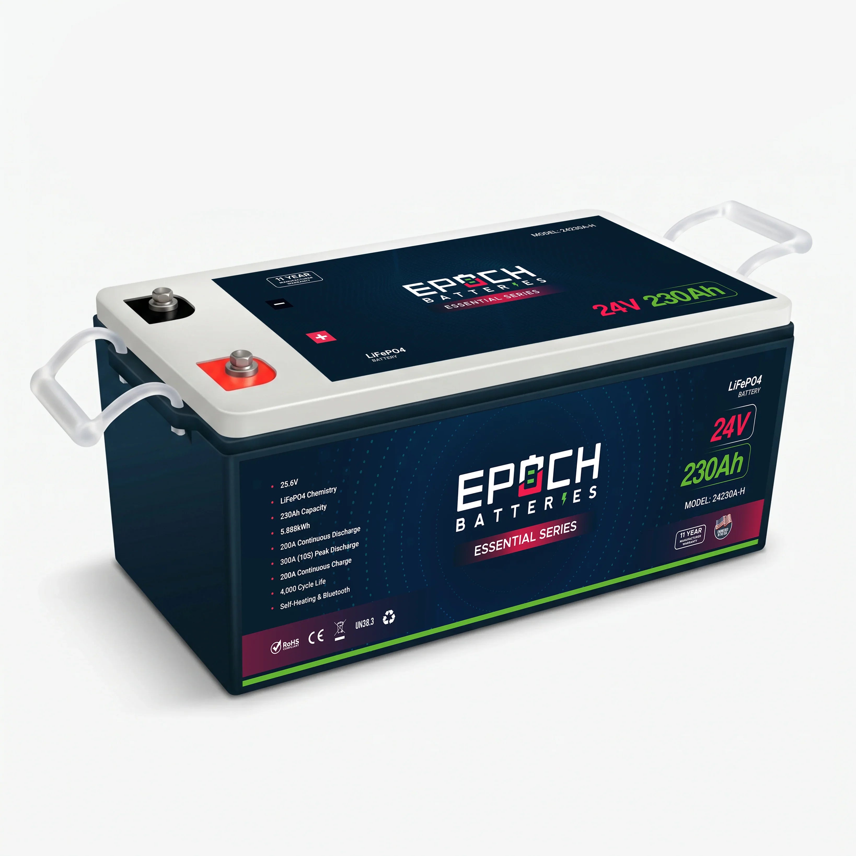 Epoch Batteries 24V 230Ah Essential Series LiFePO4 Battery (5.89kWh)