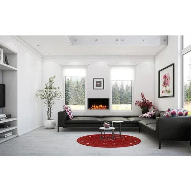 Amantii 72 Inch Tru-View Slim Smart Indoor Outdoor 3 Sided Electric Fireplace