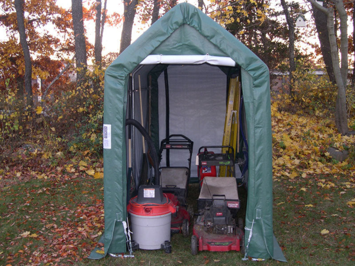 Rhino Shelter | 5'Wx10'Lx8'H Storage Shed