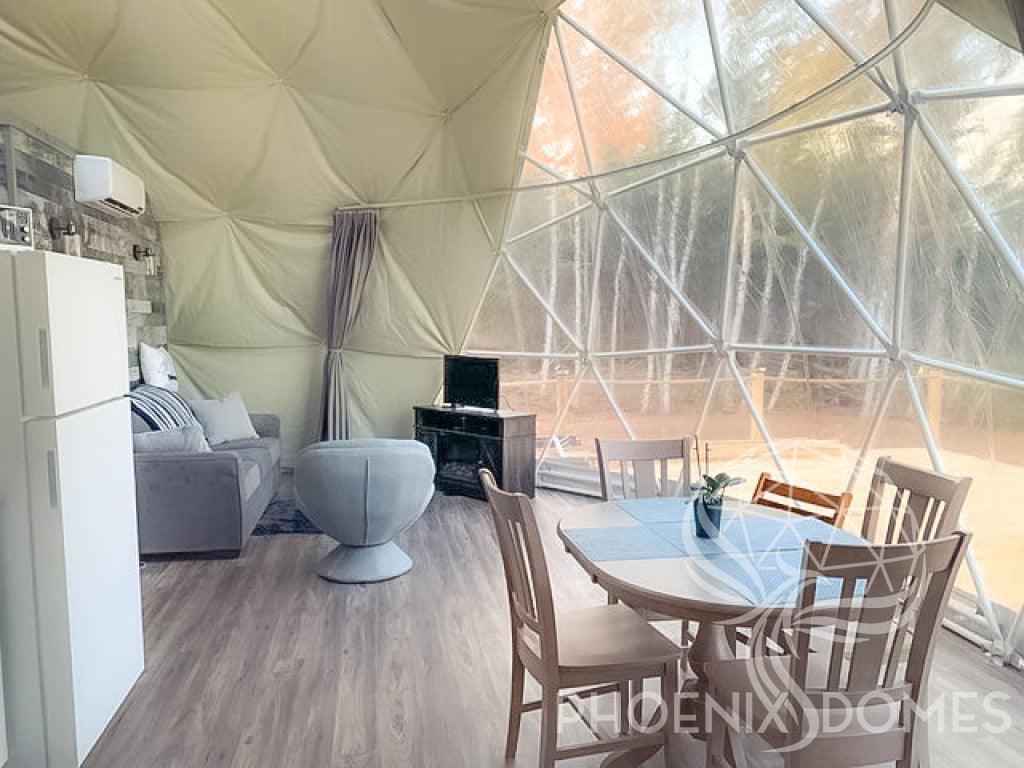 4-Season DELUXE Glamping & Yoga Package Dome - 30'/9m - Phoenix Domes