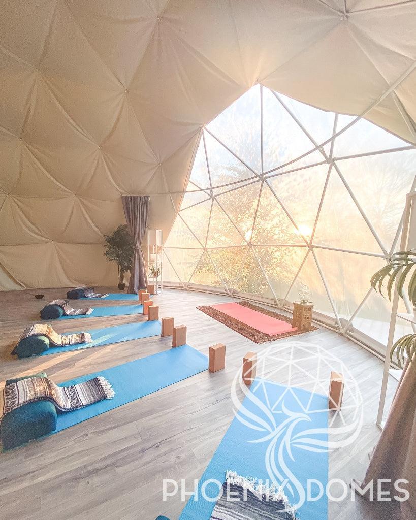 4-Season DELUXE Glamping & Yoga Package Dome - 33'/10m - Phoenix Domes