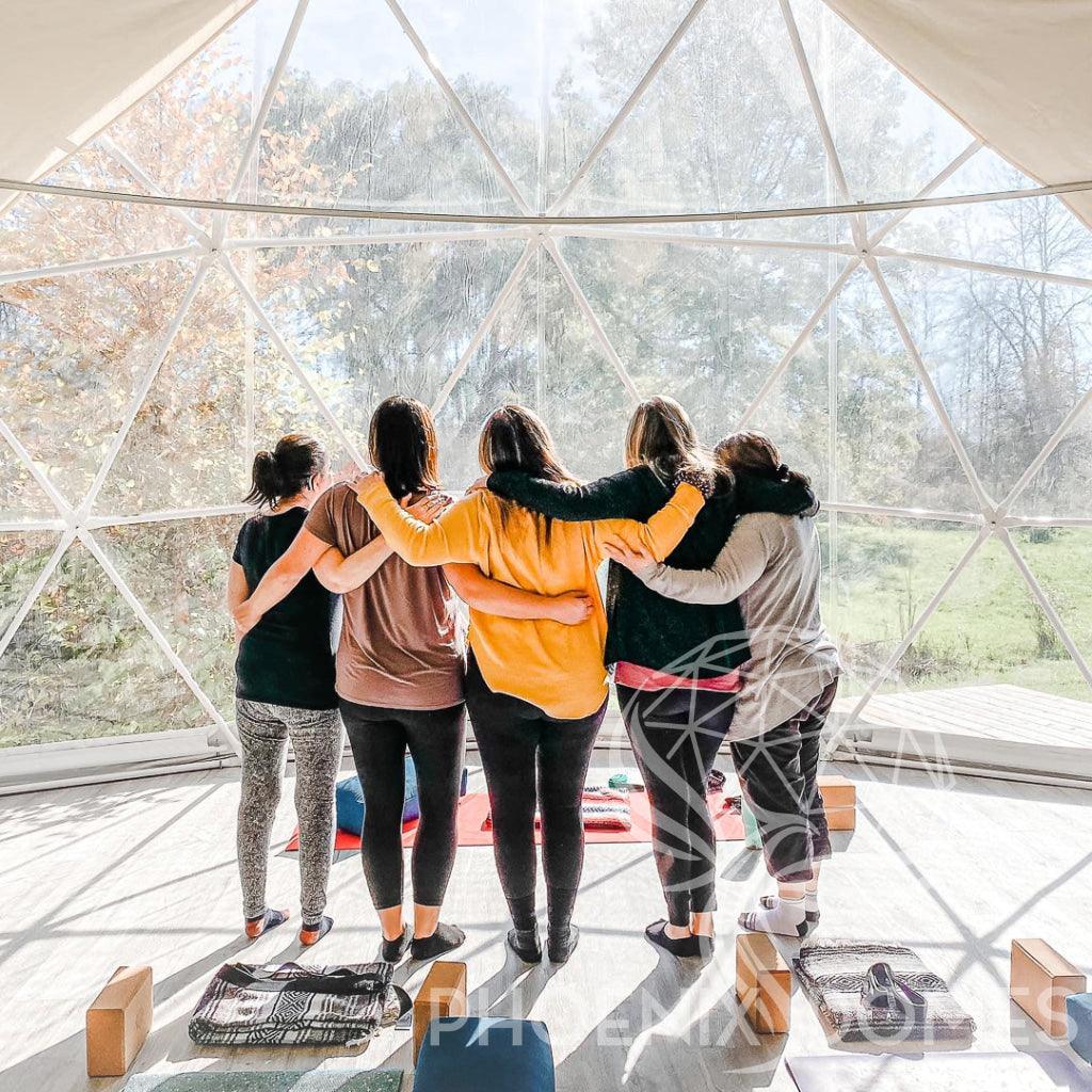 4-Season DELUXE Glamping & Yoga Package Dome - 33'/10m - Phoenix Domes