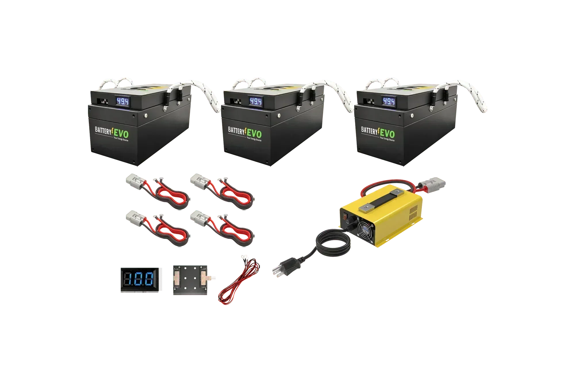 BatteryEVO 48V BADGER 3x Battery Kit (141Ah - 6.3 kWh)