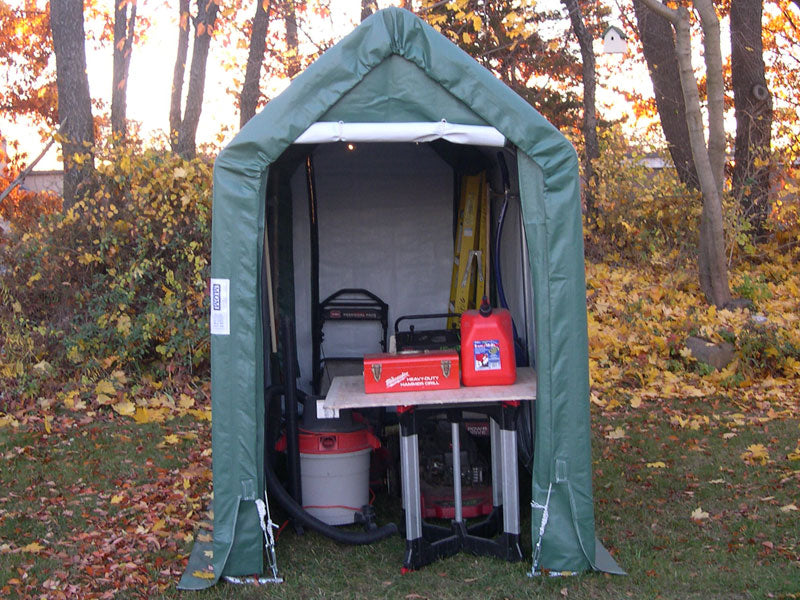 Rhino Shelter | 5'Wx10'Lx8'H Storage Shed