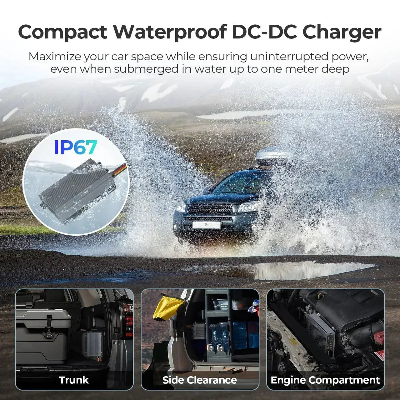 12V/24V IP67 50A DC-DC Battery Charger with MPPT with Renogy ONE Core