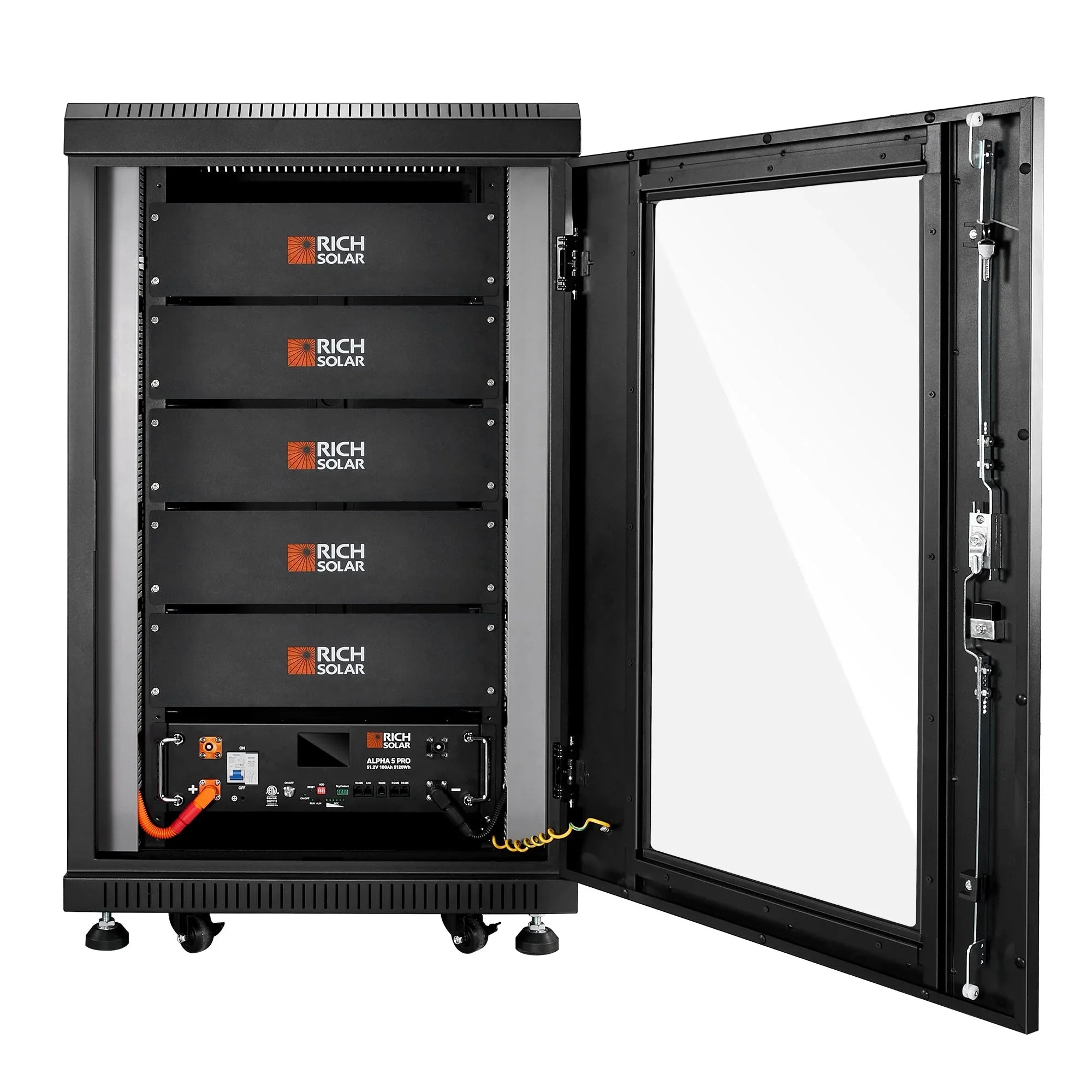 Rich Solar ALPHA 5 PRO 51.2V 100Ah LiFePO4 Battery Premium 48V Server Rack Lithium Battery for Residential, Commercial, RVs, Off-Grid