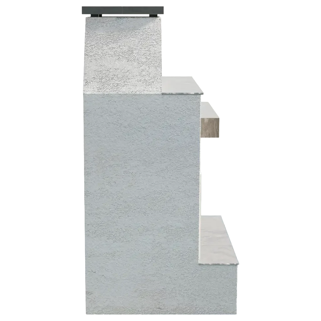 Cal Flame Modern Outdoor Gas Fireplace with Extended Mantle