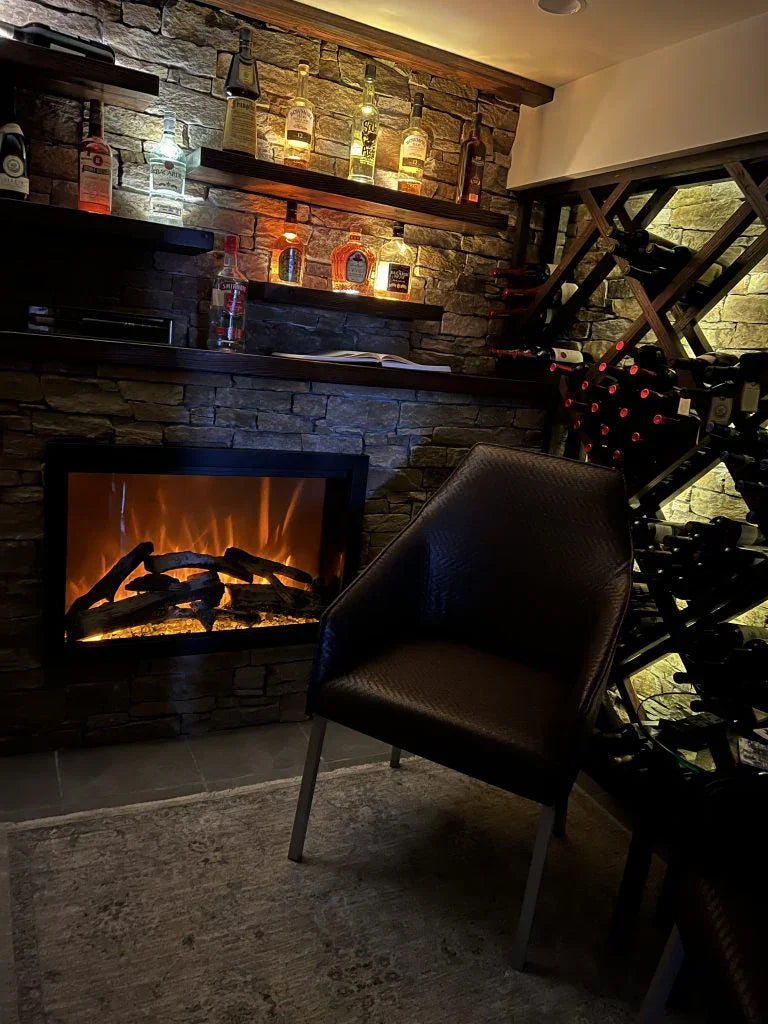 Amantii TRD-33-BESPOKE Traditional 33 inch built in Indoor Outdoor Electric Insert Fireplace - Green Vista Living