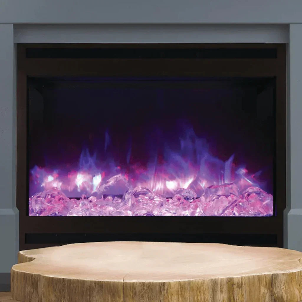 Amantii Zero Clearance ZECL-31-3228-STL 31 inch Built-in Electric Fireplace
