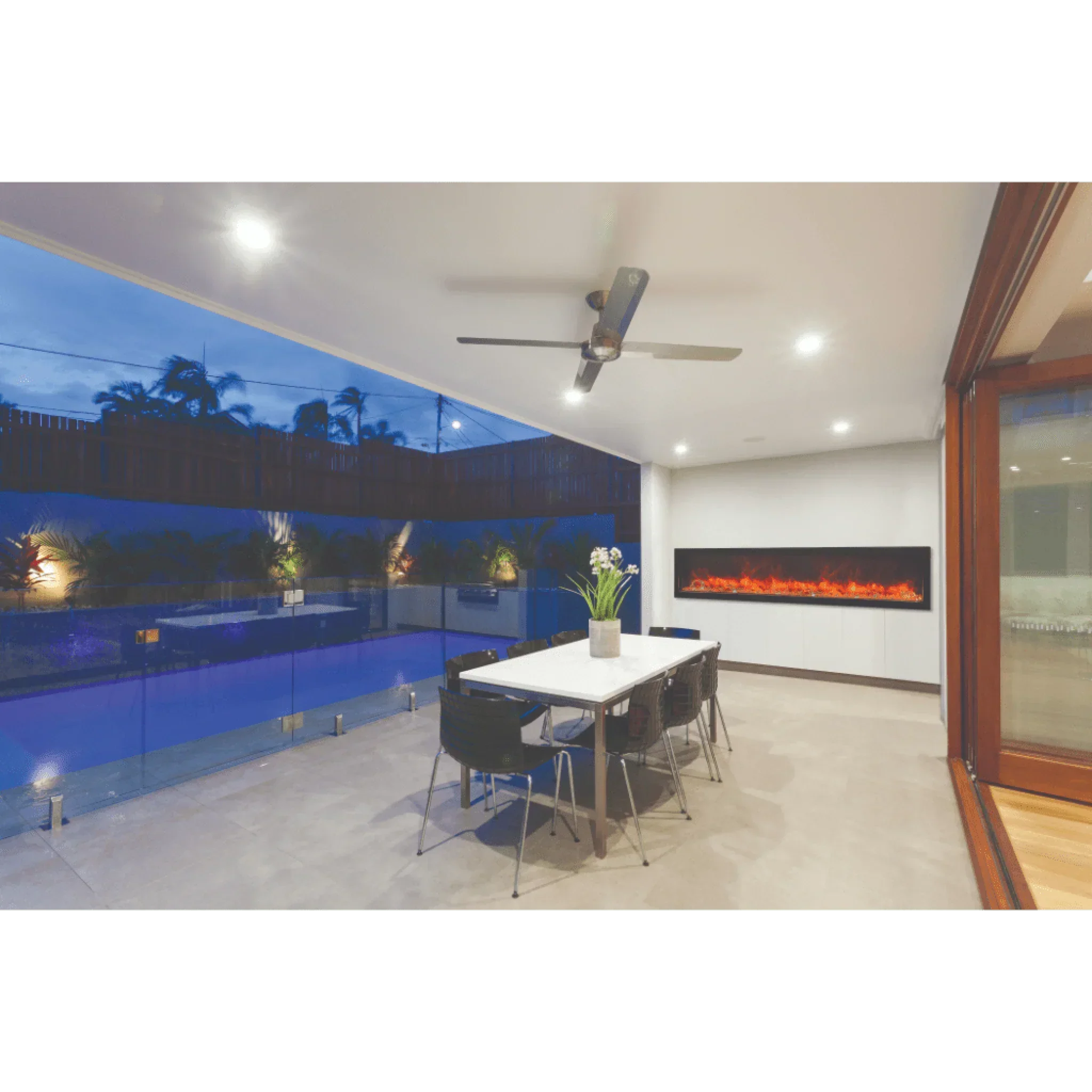 Amantii 40" Panorama Deep Lumina Indoor or Outdoor Electric Fireplace