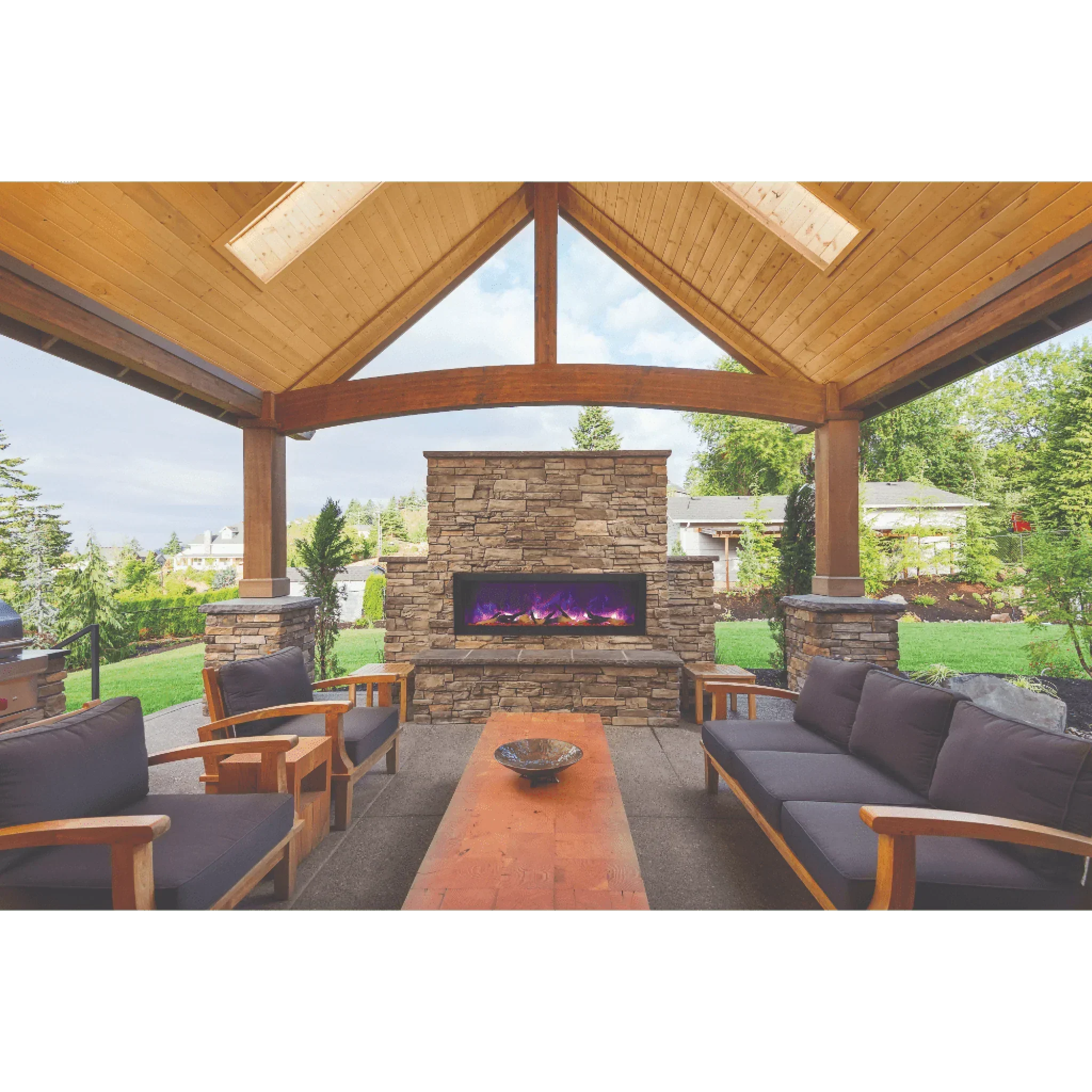 Amantii 40" Panorama Deep Lumina Indoor or Outdoor Electric Fireplace