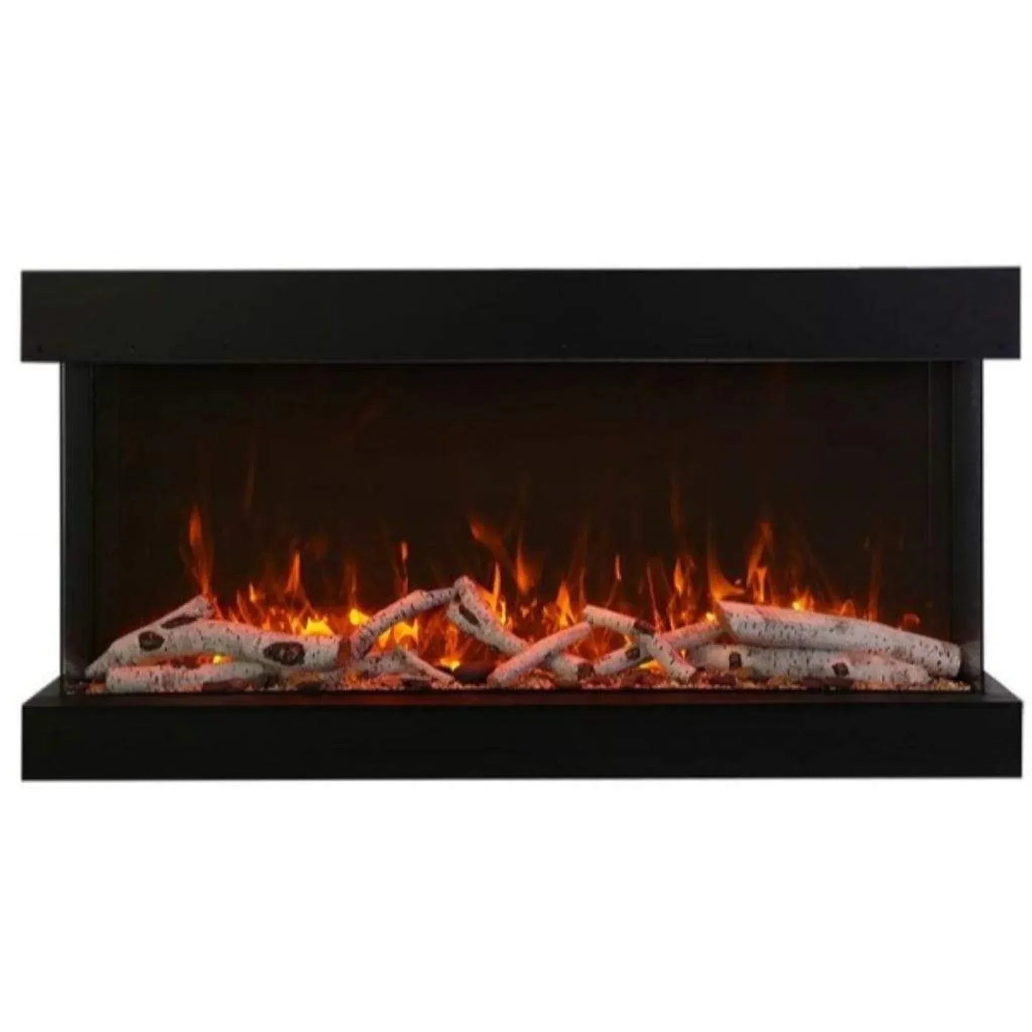 Amantii Tru-View XL XT 40" Three-Sided Indoor/Outdoor Electric Fireplace with Multi-Color Flames