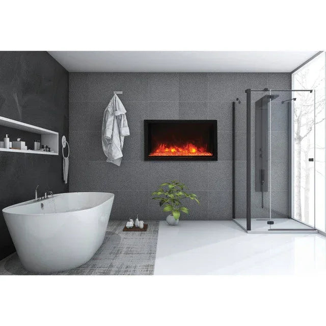 Amantii Tru-View XL XT 40 Inch Indoor Outdoor 3 Sided Electric Fireplace