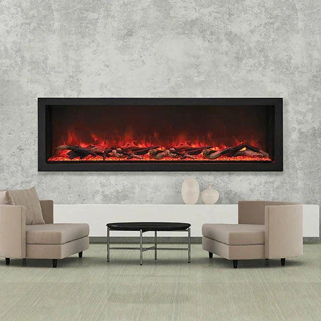 Amantii Panorama Deep Extra Tall 88 Inch Indoor Outdoor Electric Fireplace