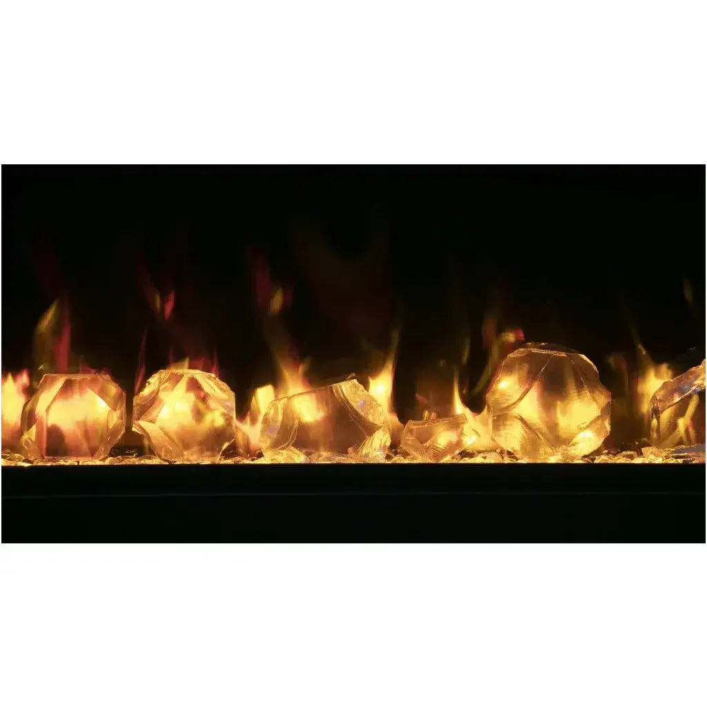 Amantii Symmetry Lumina 50" Smart Electric Fireplace with Front Vent Heat for Indoor/Outdoor Built-in Installation - Green Vista Living