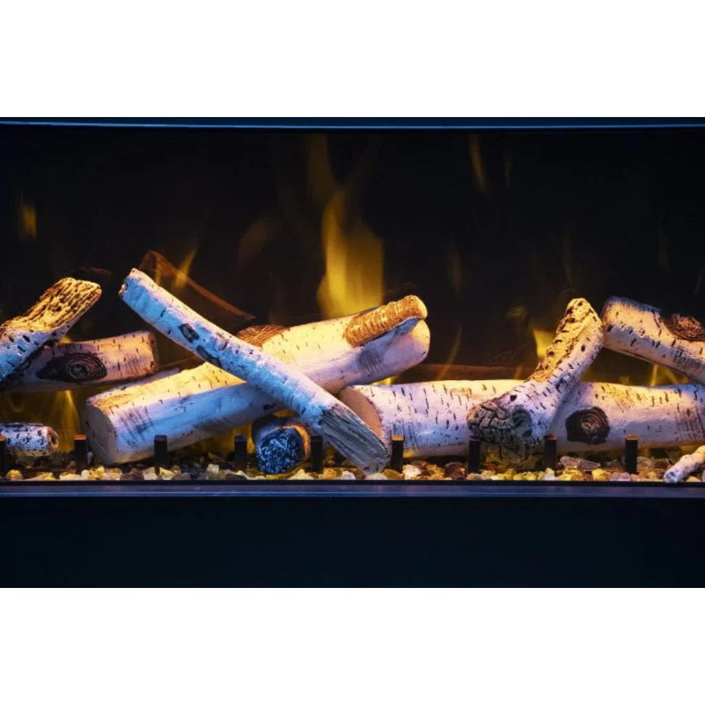 Amantii Tru View Bespoke 45" Three-Sided Indoor/Outdoor Electric Fireplace with Smart Controls - Green Vista Living