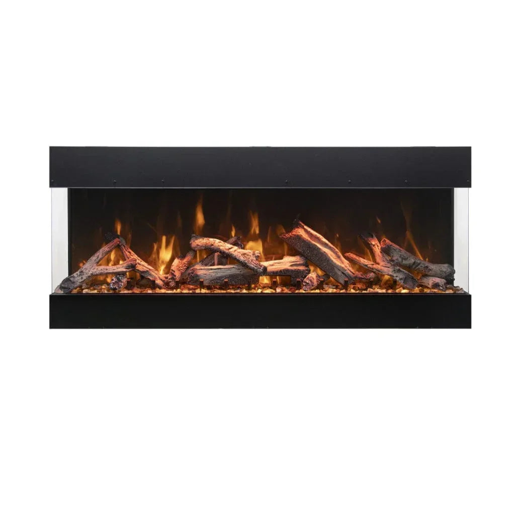 Amantii Tru View Bespoke 45" Three-Sided Indoor/Outdoor Electric Fireplace with Smart Controls