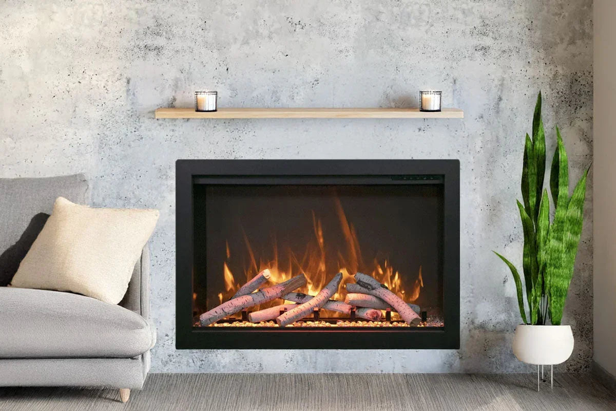 Amantii Traditional Bespoke 30-Inch Built-In Indoor/Outdoor Smart Electric Firebox Insert