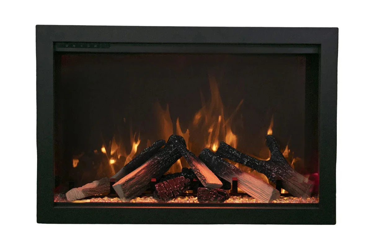 Amantii Traditional Bespoke 30-Inch Built-In Indoor/Outdoor Smart Electric Firebox Insert - Green Vista Living