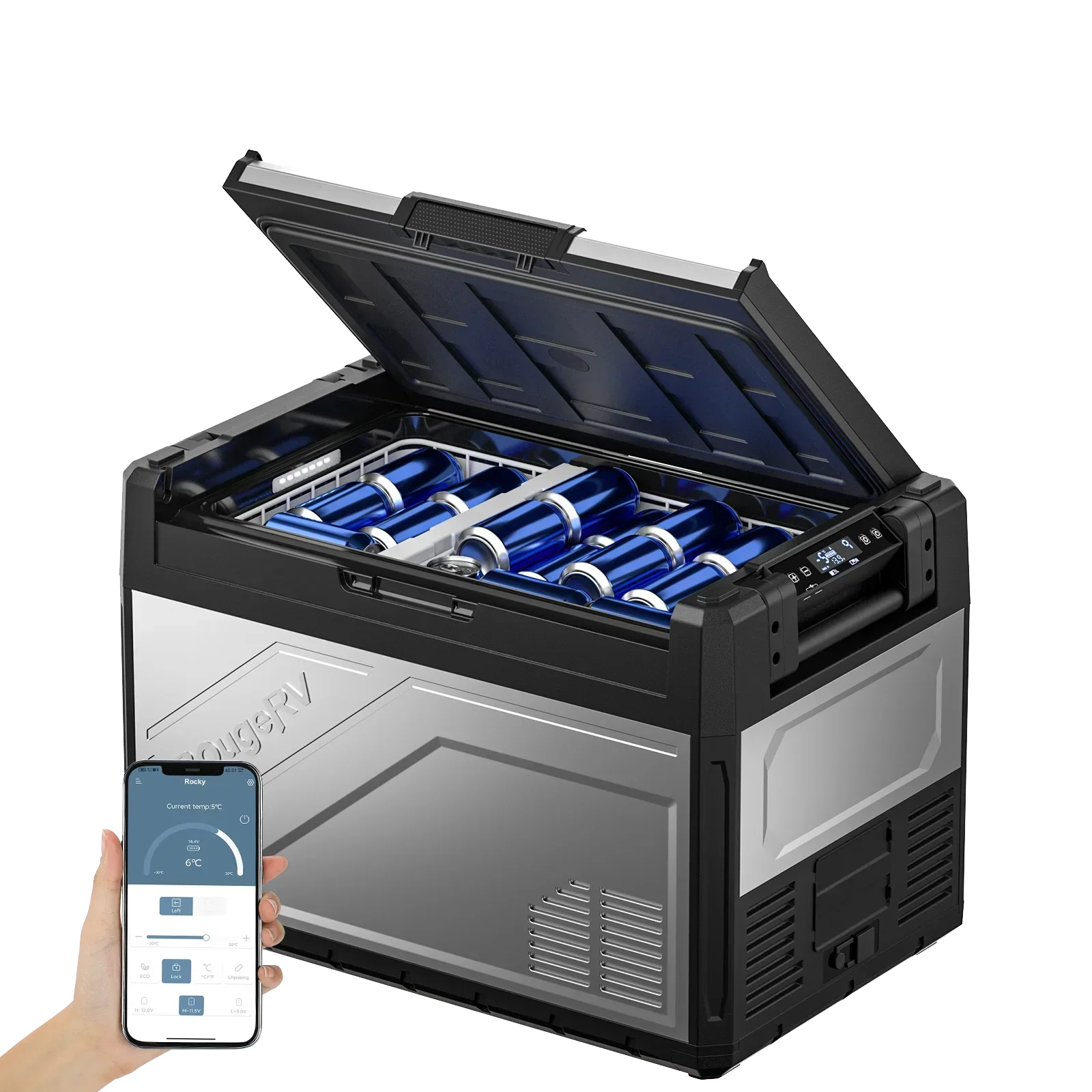 BougeRV ROVER2000 Semi-Solid Portable Power Station with ROCKY Metal Fridge