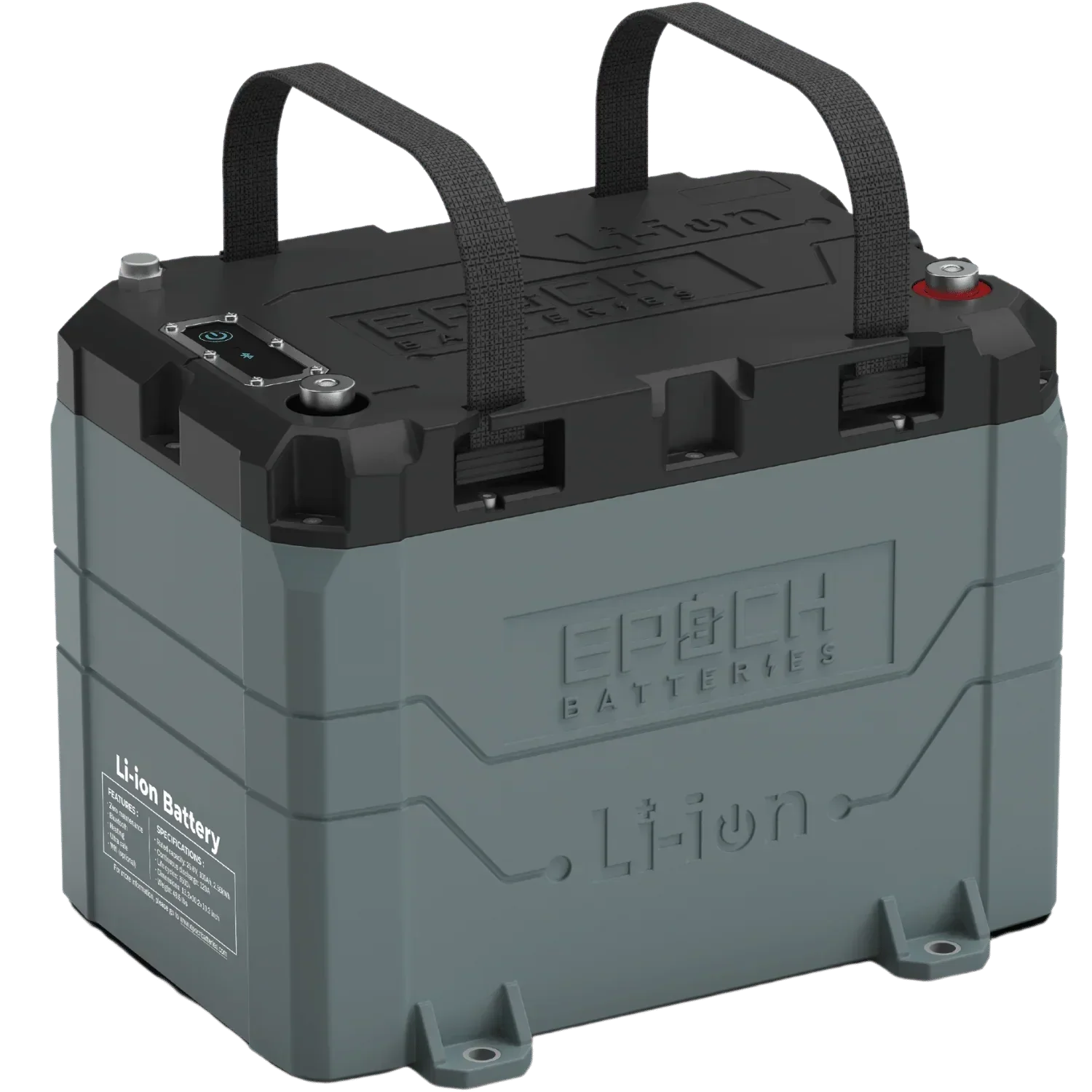 Epoch Batteries 24V 100Ah LiFePO4 Lithium Battery - Bluetooth, Heating, Waterproof