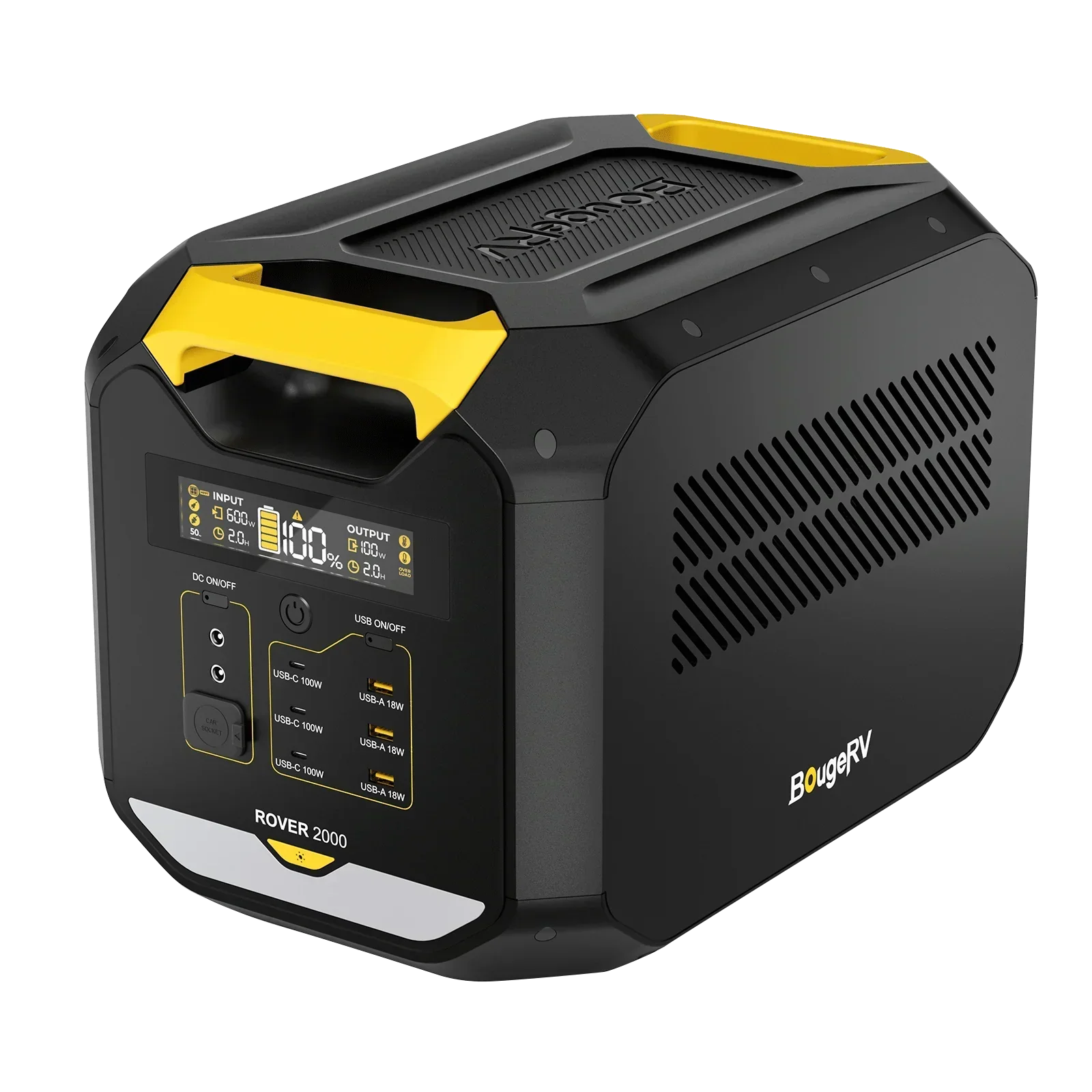BougeRV ROVER2000 Semi-Solid Portable Power Station with ROCKY Metal Fridge
