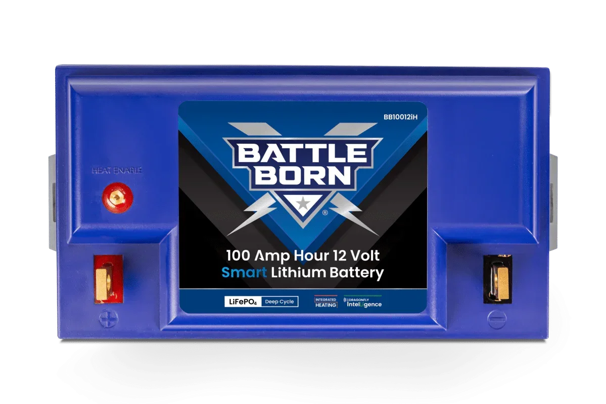 Battle Born 100Ah 12V Smart Heated LiFePO4 Deep Cycle Battery Kit