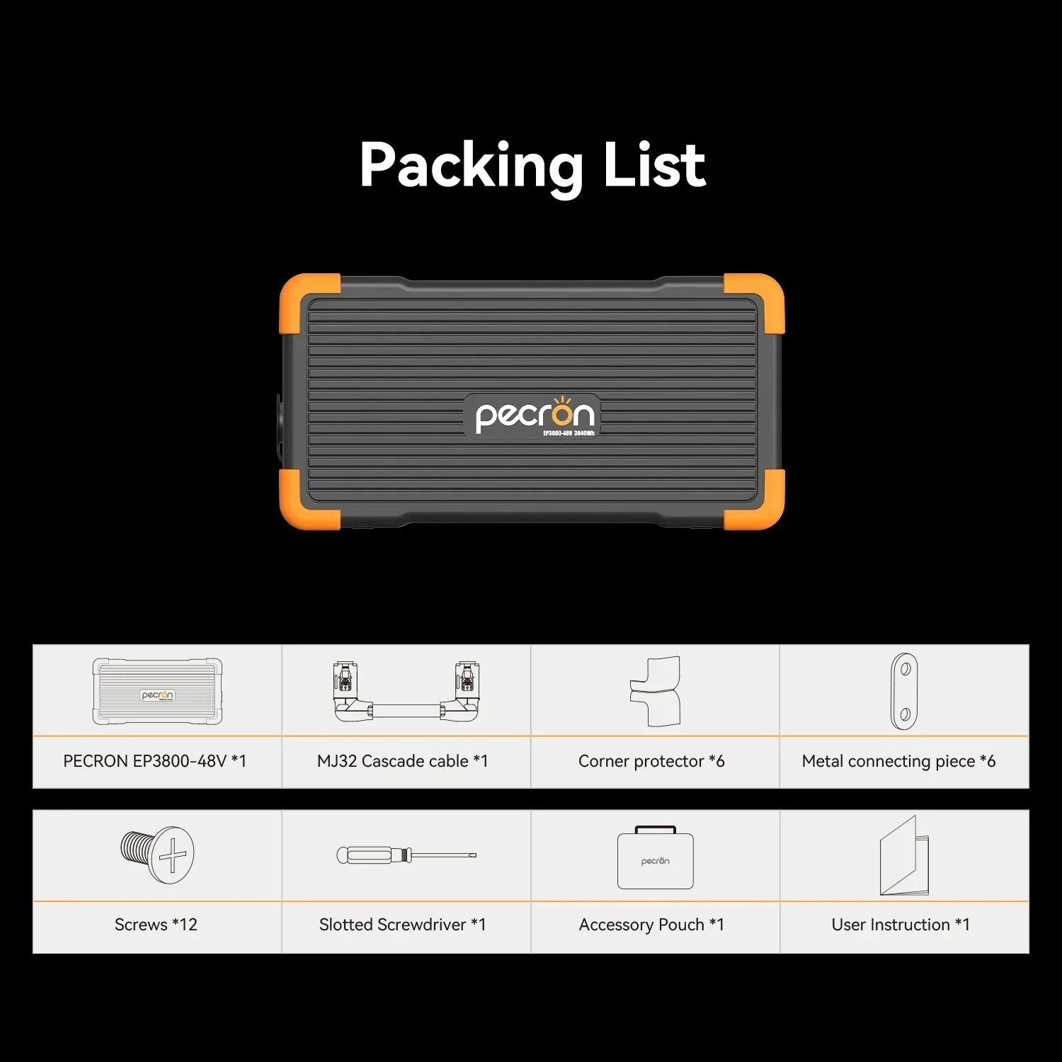 PECRON EP3800-48V Expansion Battery 3840Wh