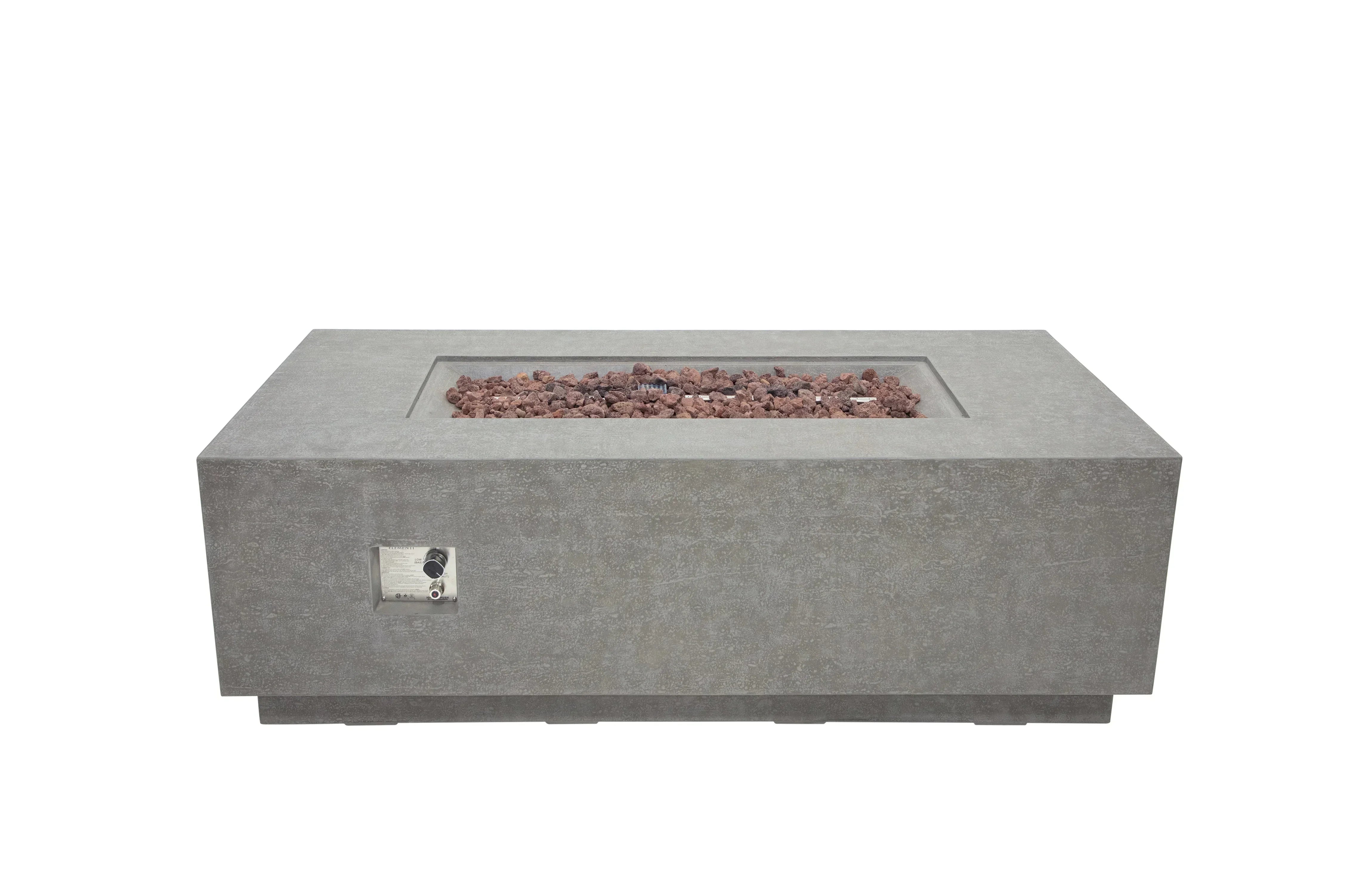 Elementi Andes Fire Table - Light Gray