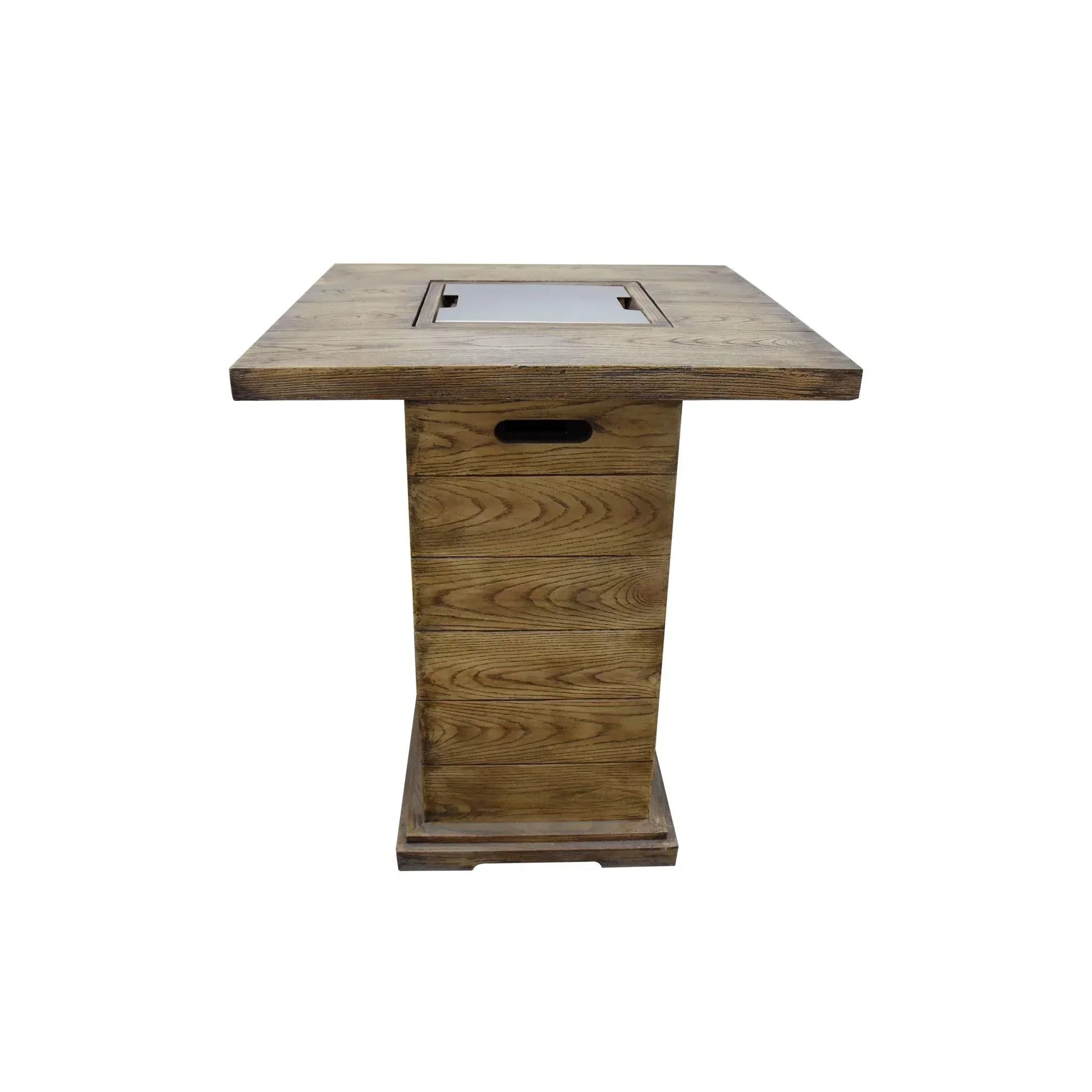 Elementi Rova 34" Redwood Concrete Propane Bar Table