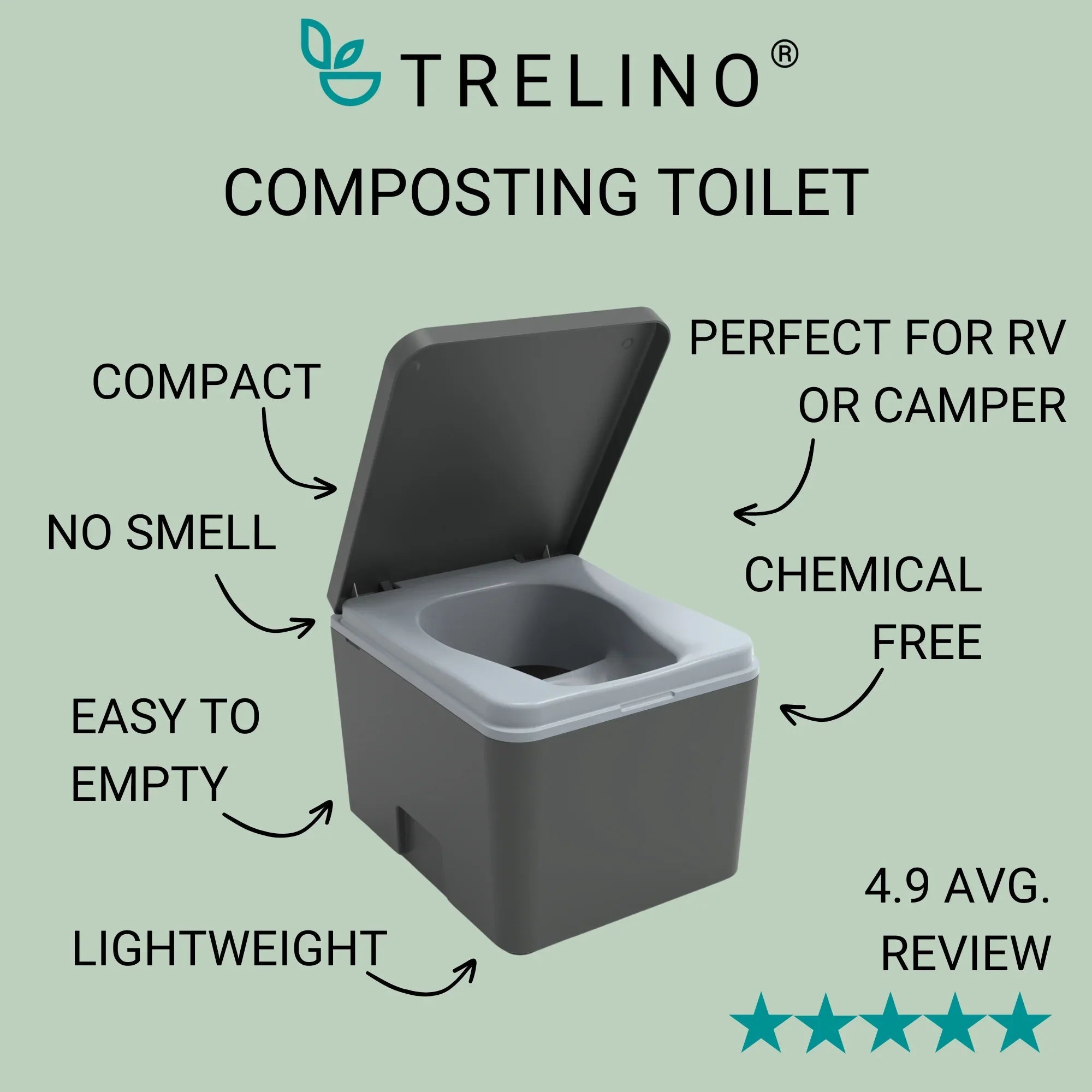 Trelino Evo S Portable Composting Toilet