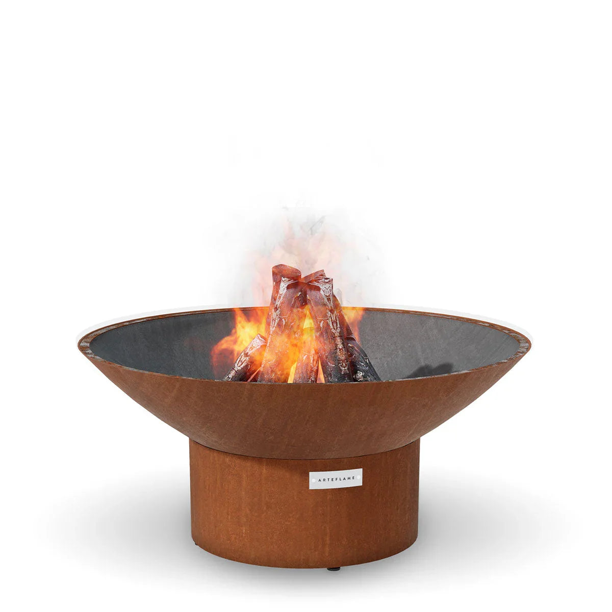 Arteflame Classic 40″ — Fire Pit (CORTEN Bowl; Short Round / Short Euro / Built-In No Base) - Green Vista Living