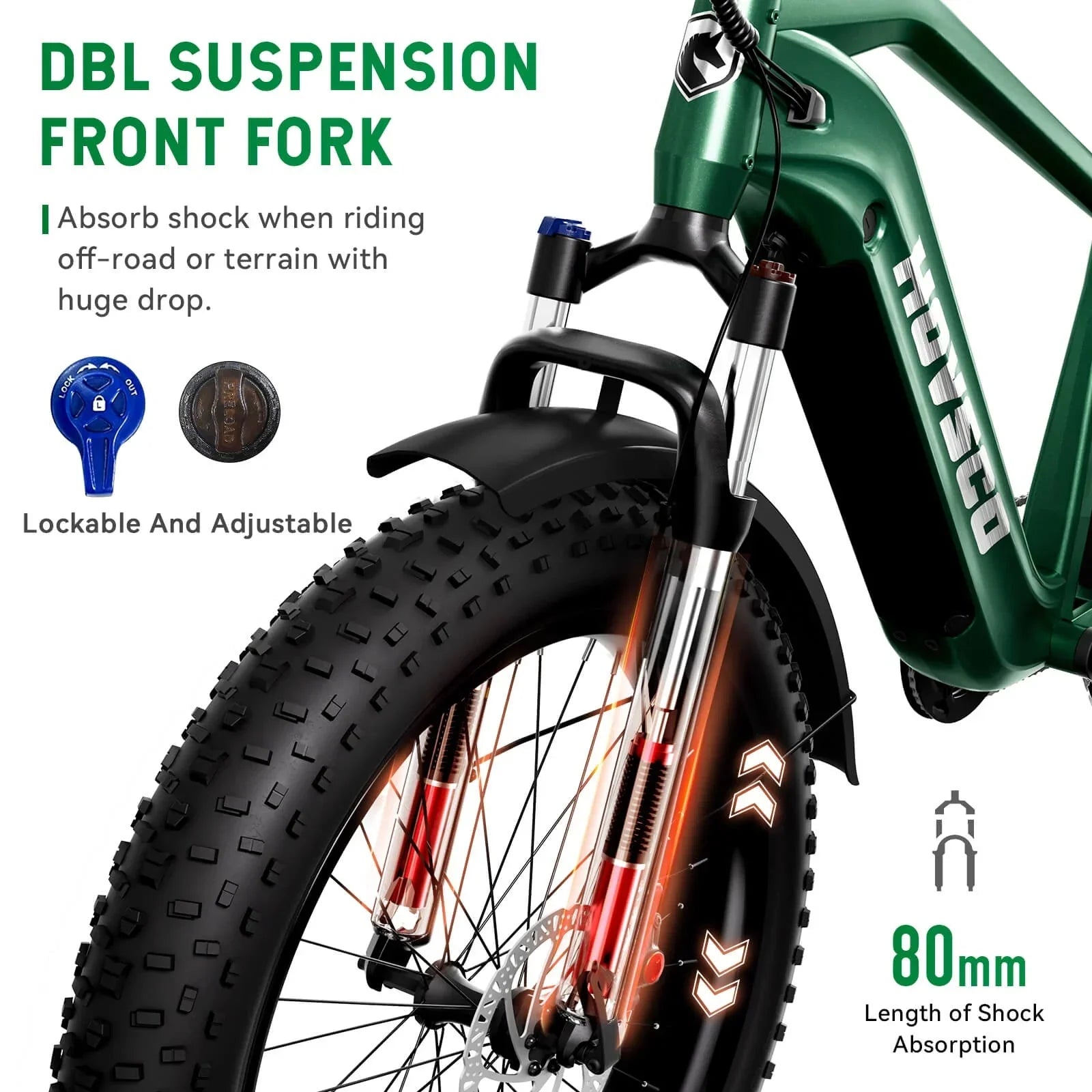 HOVSCO HovAlpha 26" Fat Tire Electric Bike