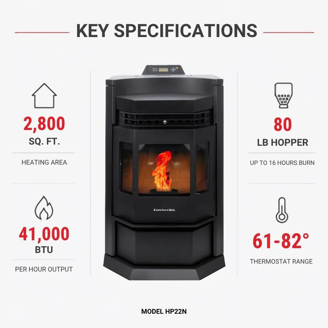 ComfortBilt HP22-N Pellet Stove Black