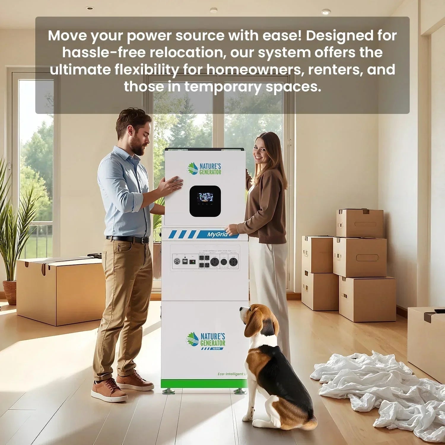 Nature's Generator MyGrid 10K with Transfer Switch for House Battery Backup