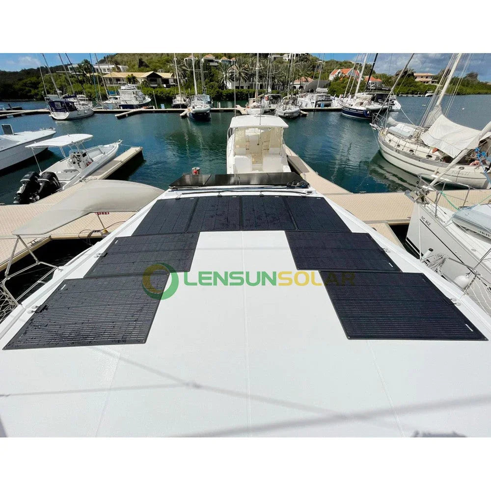 Lensun 130W Full Black Flexible Solar Panel, 25.8% Back Contact Solar Cell