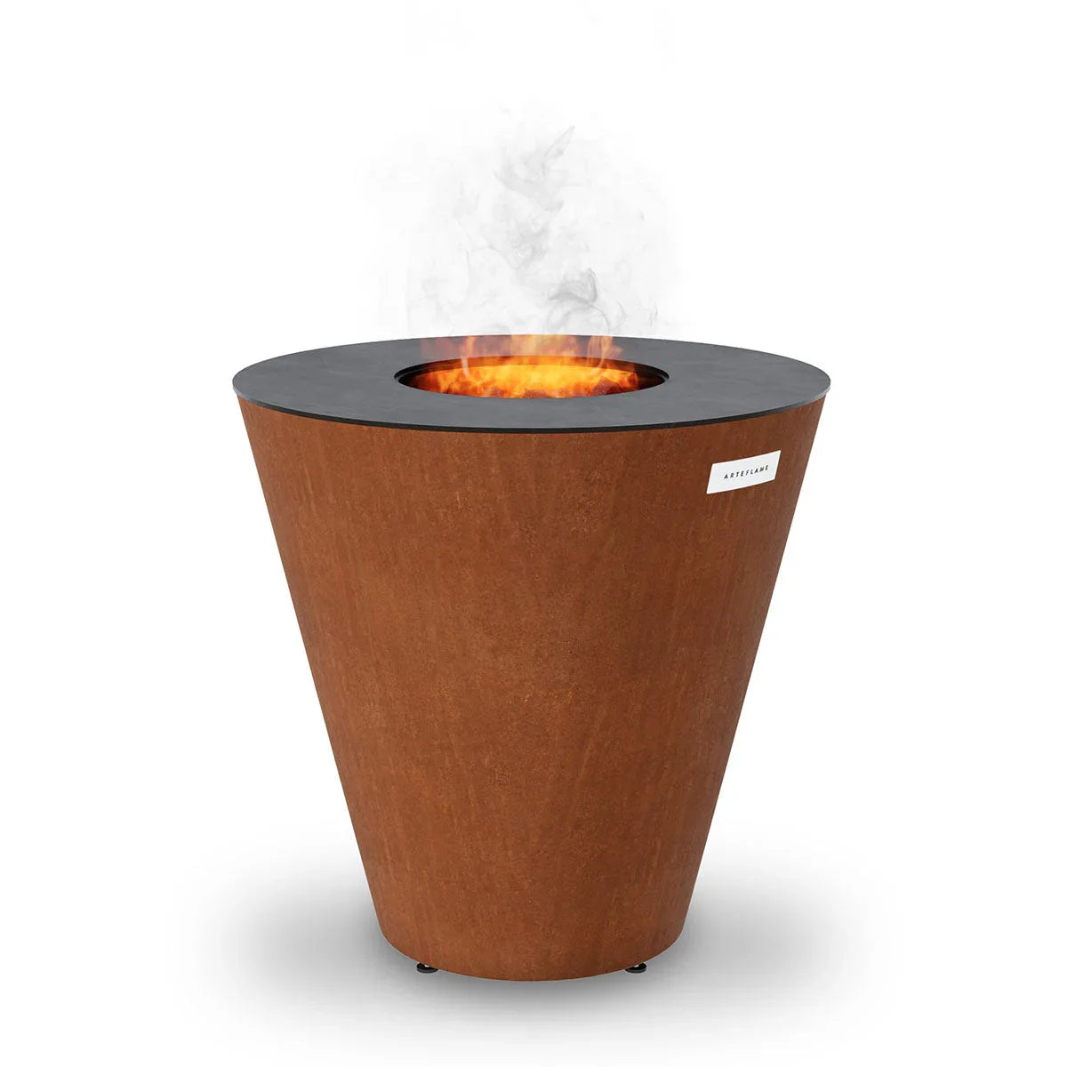 Arteflame ONE30 — 30″ One Series Flat-Top Charcoal Grill & Fire Bowl (Single-Piece CORTEN Steel) - Green Vista Living