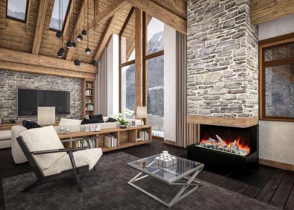 Amantii 45 Inch Tru View Bespoke Built-In Indoor / Outdoor 3 Sided Electric Fireplace - Green Vista Living