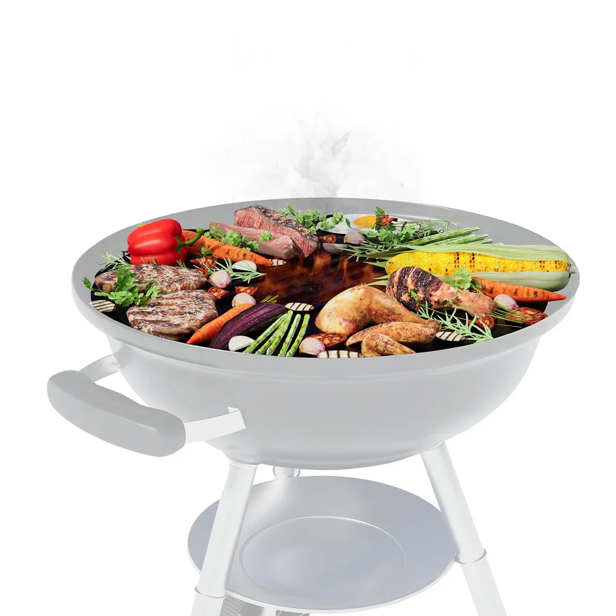Arteflame Two-Piece Flat-Top Insert — Fits Weber Kettle Charcoal Grills (Griddle Ring + Center Grill Grate)