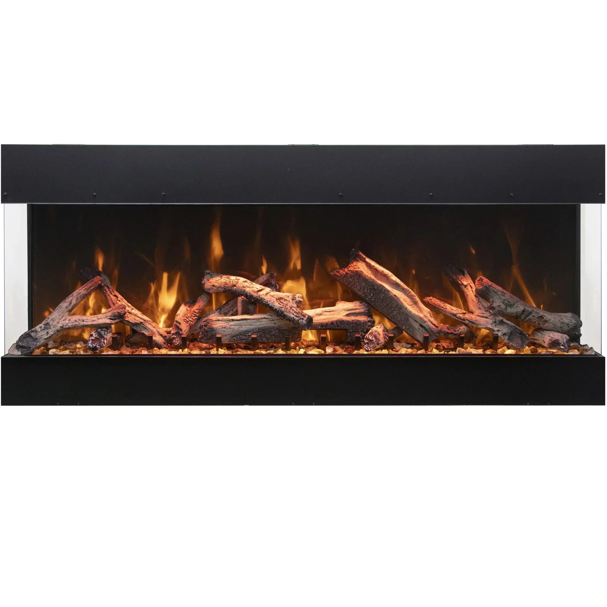 Amantii Tru View Bespoke 75" 3-Sided Built-in Electric Fireplace | TRV-75 BESPOKE - Green Vista Living