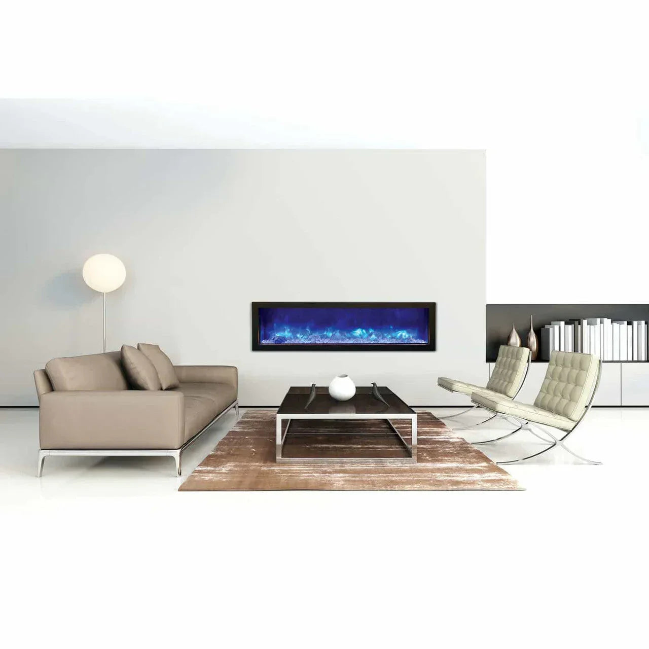 Amantii BI 60” SLIM Panorama Indoor/Outdoor Electric Fireplace with Remote