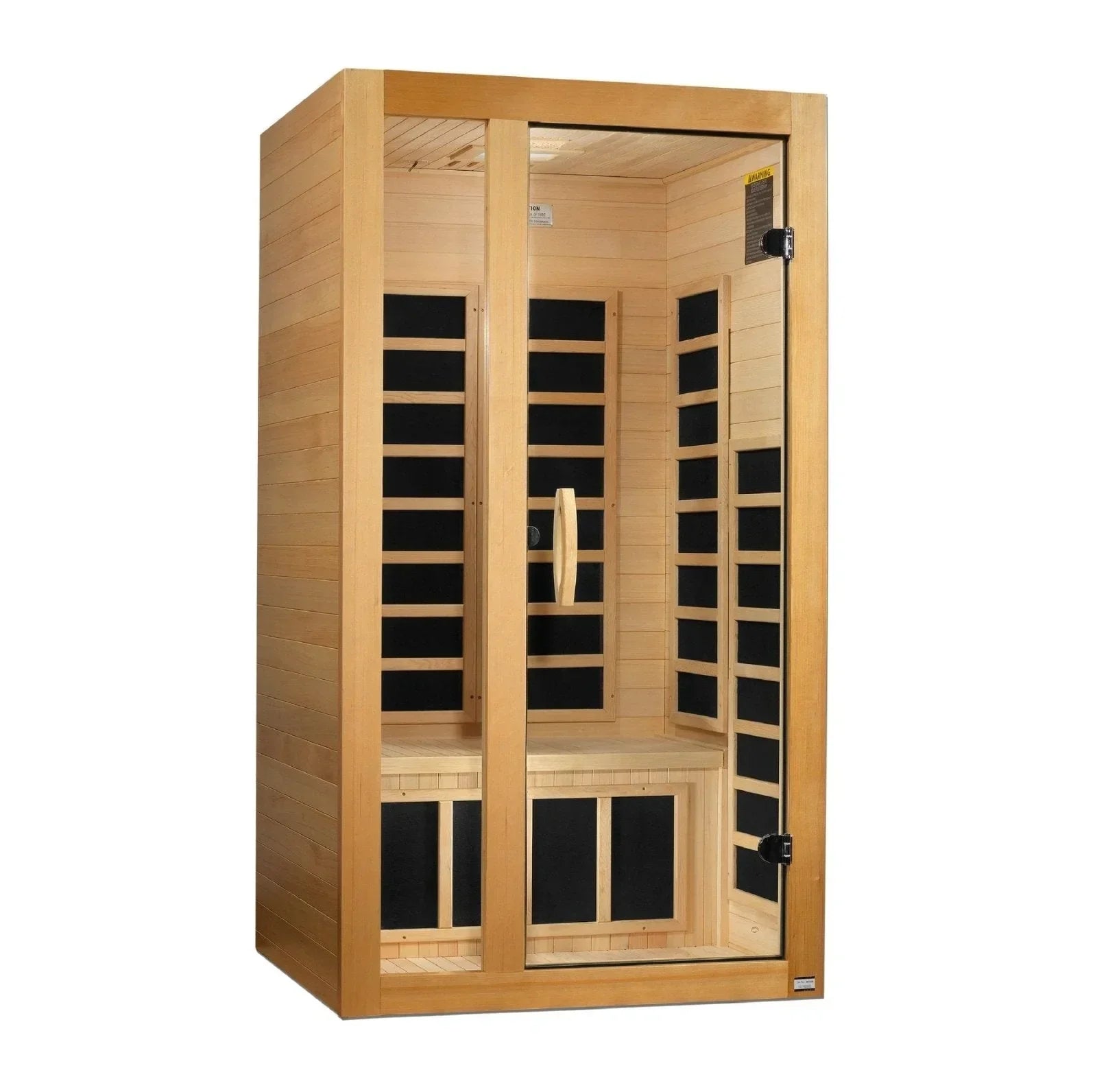 Golden Designs Ultra Low EMF 1-Person Dynamic "Gracia" Infrared Sauna with Hemlock Wood | Model: DYN-6119-01 Elite
