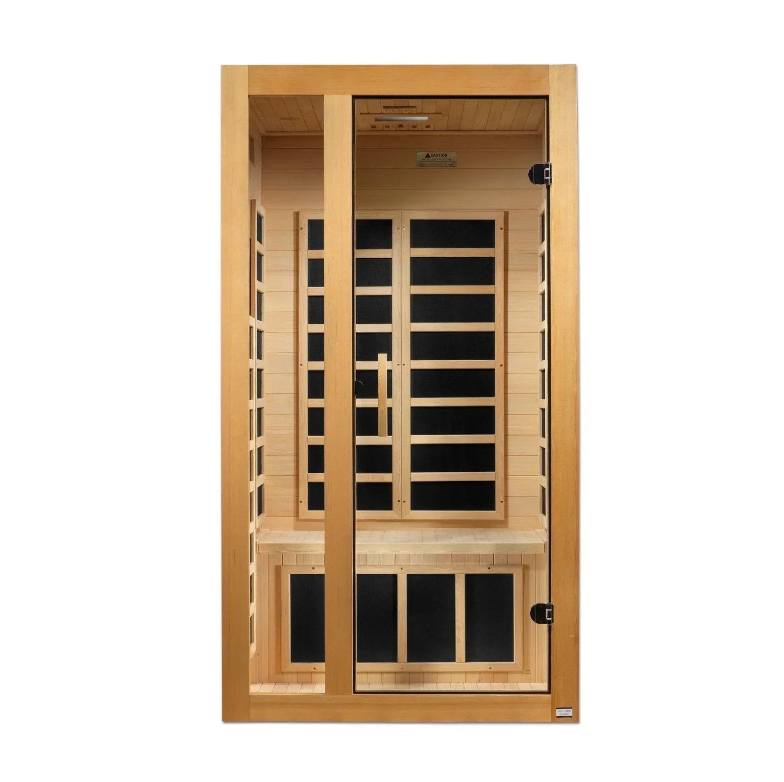 Golden Designs Ultra Low EMF 1-Person Dynamic "Gracia" Infrared Sauna with Hemlock Wood | Model: DYN-6119-01 Elite