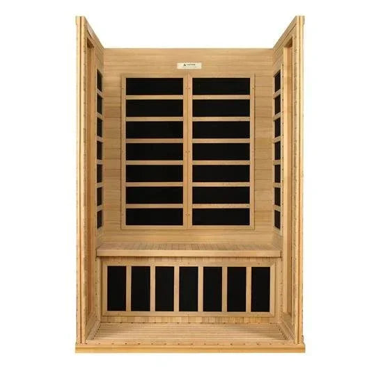 Golden Design Low EMF 2-Person Dynamic "Versailles" FAR Infrared Sauna with Hemlock Wood | Model: DYN-6202-03