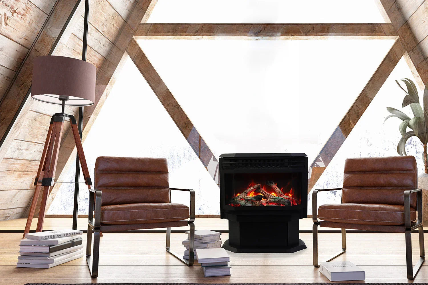 Amantii Sierra Flame 26-inch Lumina Freestanding Smart Electric Fireplace